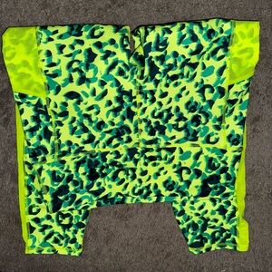 Neon Green Leopard Print Shorts